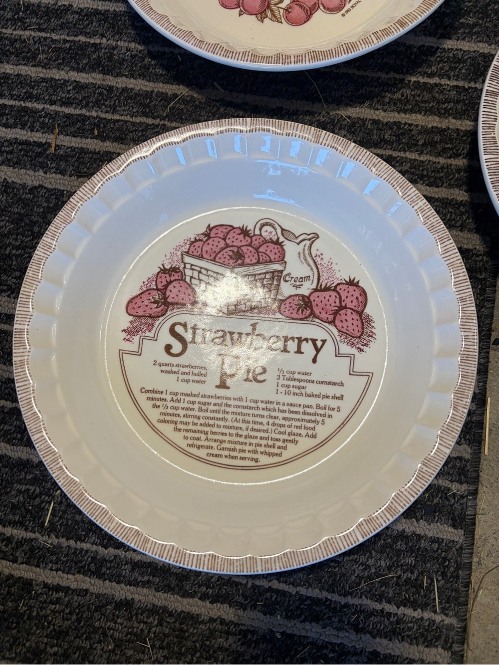 Strawberry Pie Royal China Dish